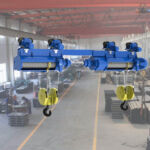 Wire rope double hook electric hoist